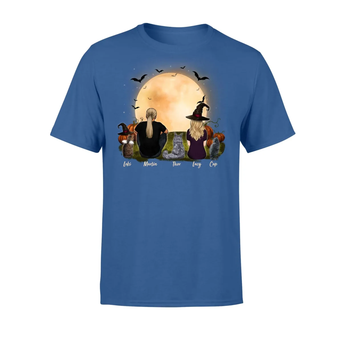 front side personalized custom cat couple t shirt tee halloween 2402 otdew