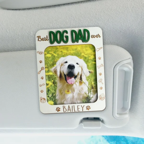 Best Dog Dad Ever, Dog Mom Ever Car Visor Clip