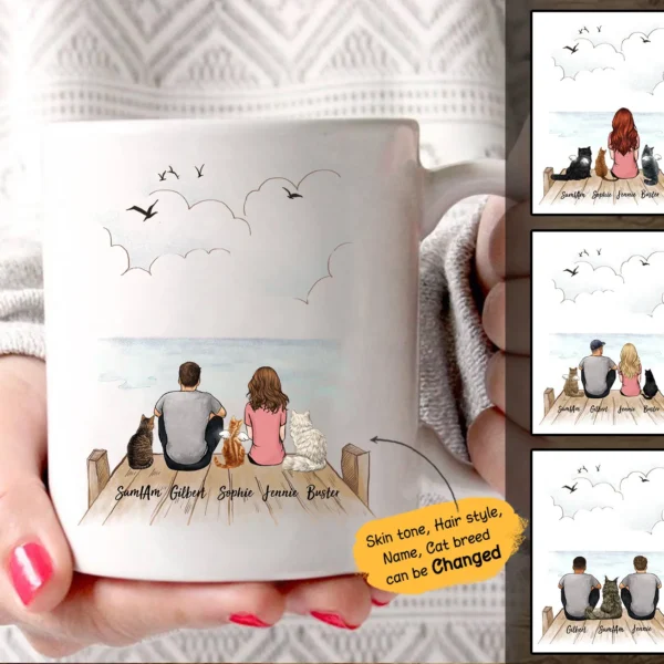 Cat Mugs - Gifts For Cat Lovers, Cat Dad, Cat Mom - A Novsend Original Gift