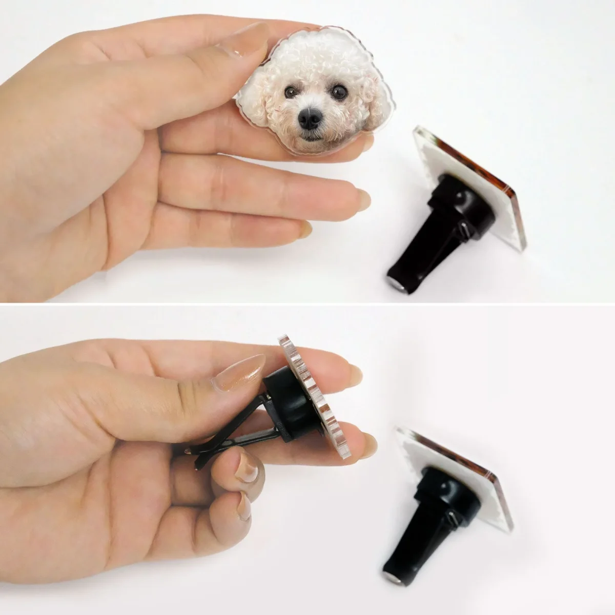 crop face car vent clip for pet lovers zymzo