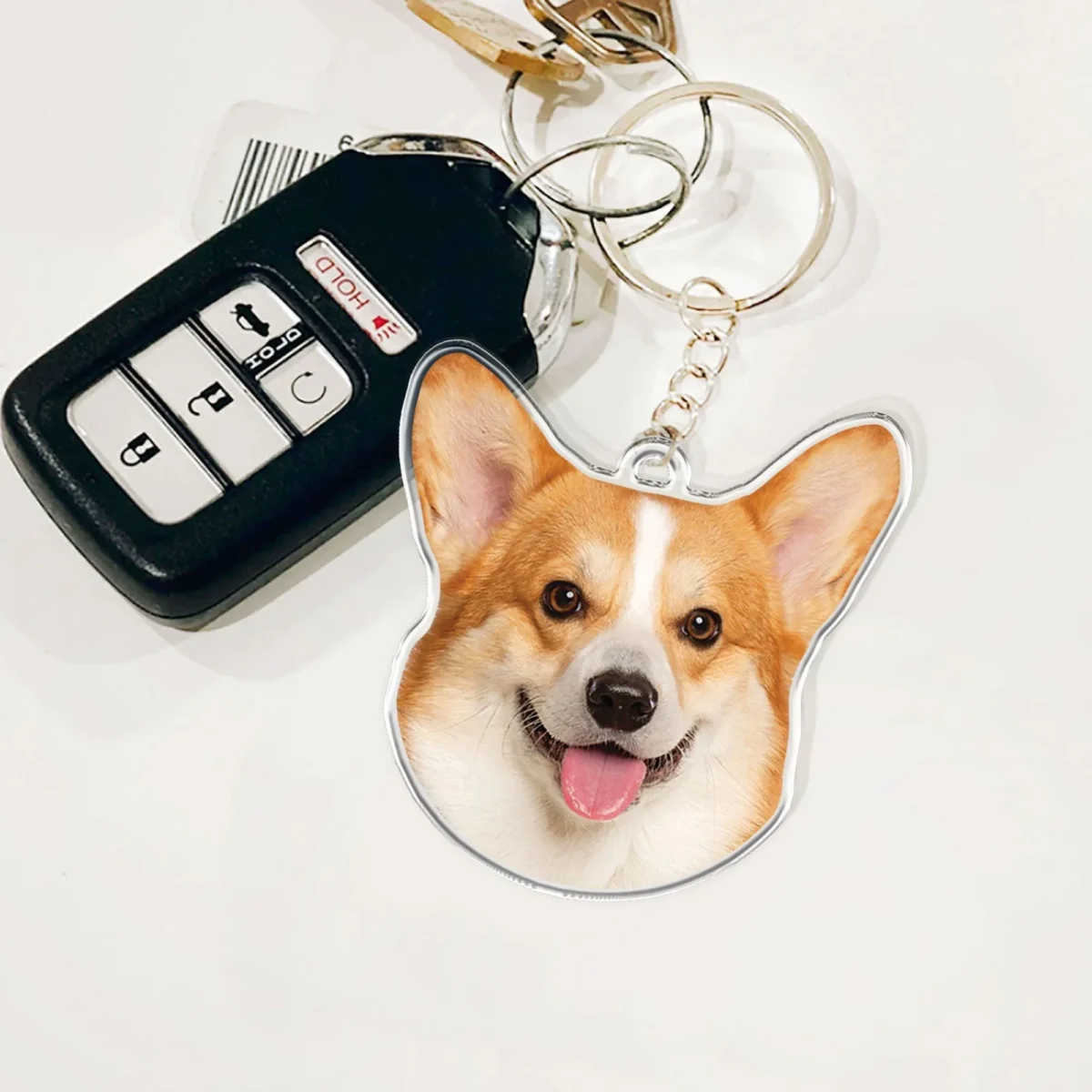 custom acrylic pet keychain facebody photo gift bjgwb