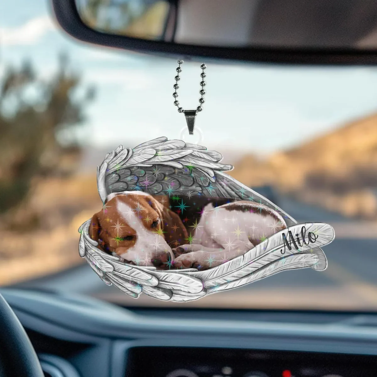 custom angel wings pet memorial car ornament 3fkfm