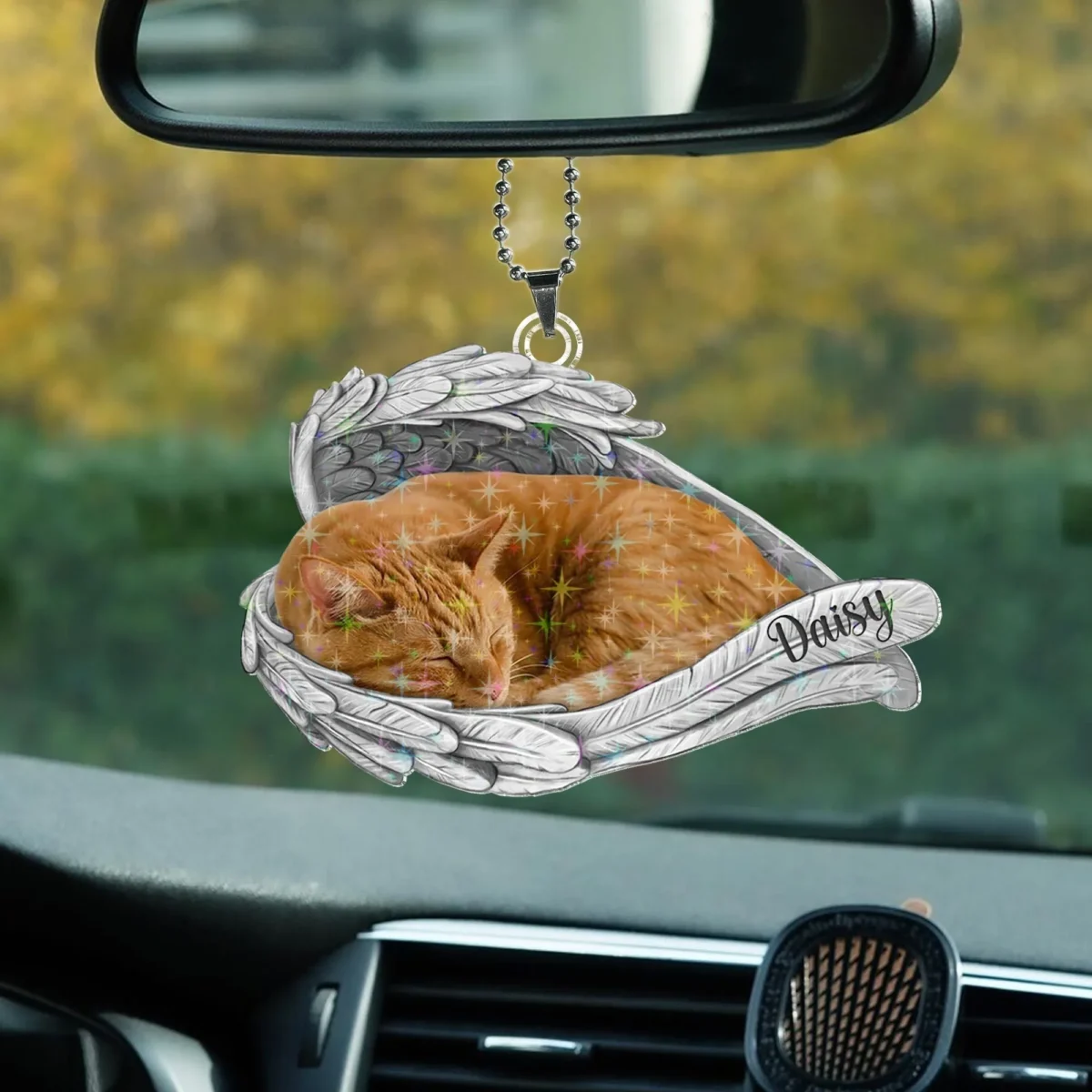 custom angel wings pet memorial car ornament 6kcvt