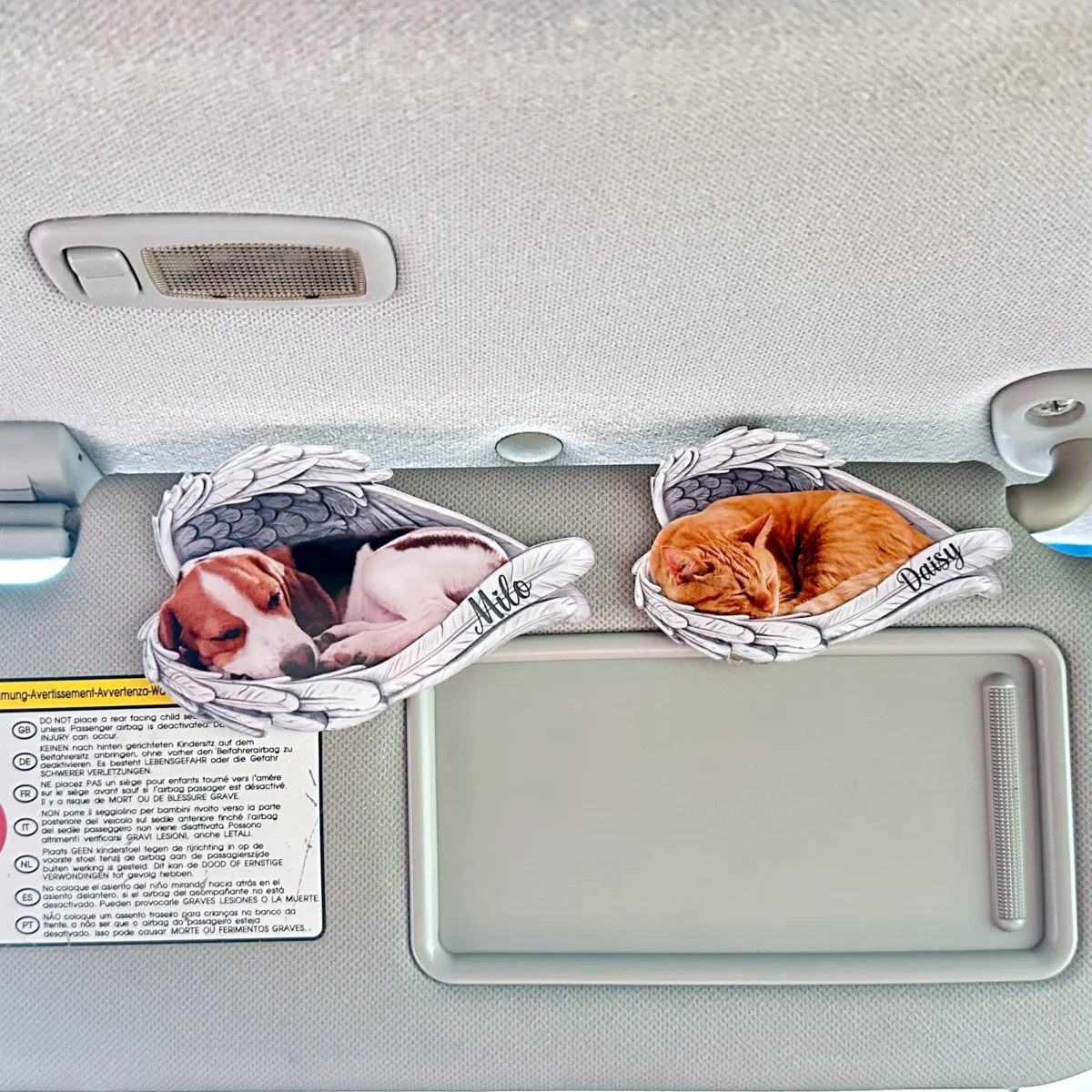 custom angel wings pet memorial car visor clip jv9id scaled