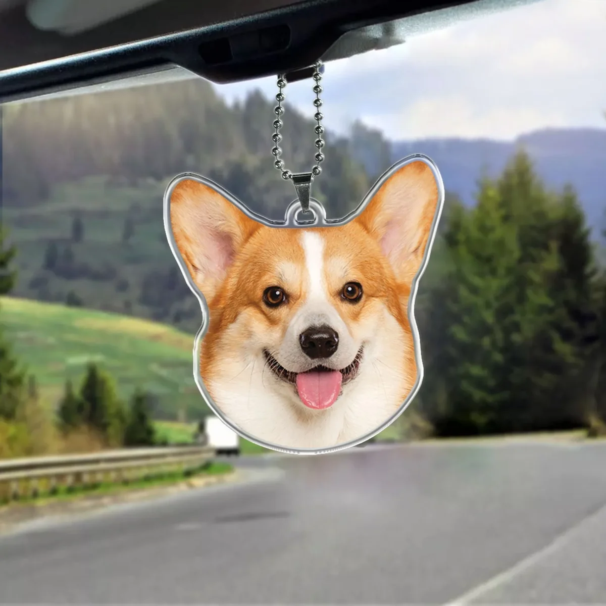 custom crop face car ornament personalized pet acrylic decoration for dog cat lovers 2nriw