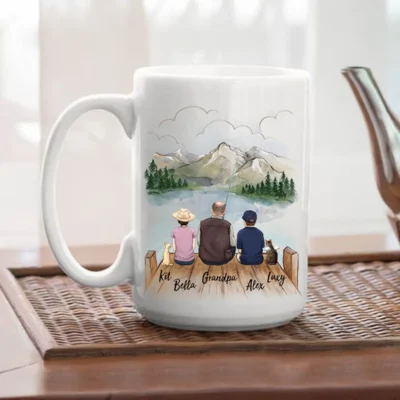 Home NovSend 28 custom dog mug personalized cat mug family with dog cat coffee mug gifts for fishing lovers r2rrl