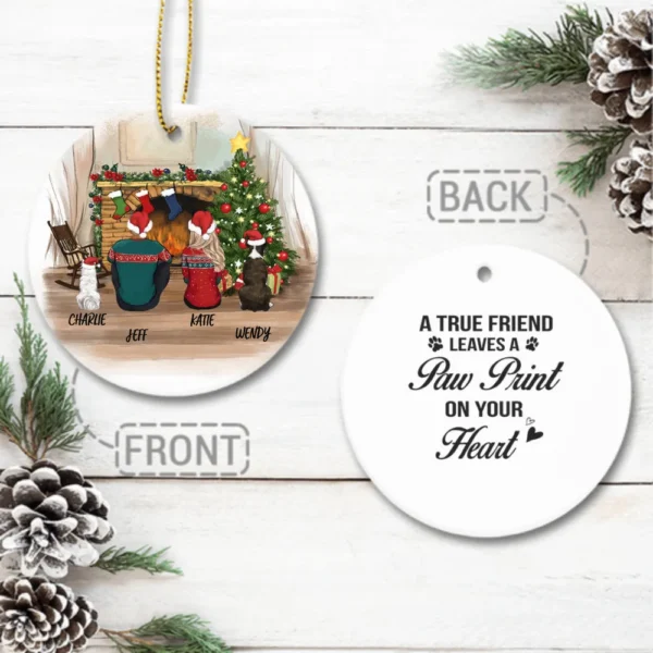 Ornaments For Dog Lovers - Dog Christmas Ceramic Ornament - Gifts For Dog Lovers