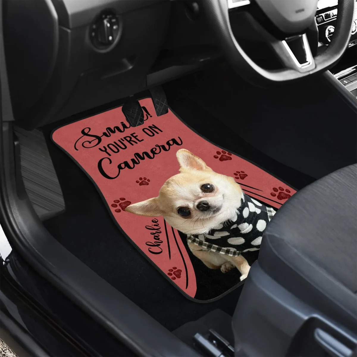 custom dog photo car floor mat custom message for dog mom dog dad car lovers ujs8o