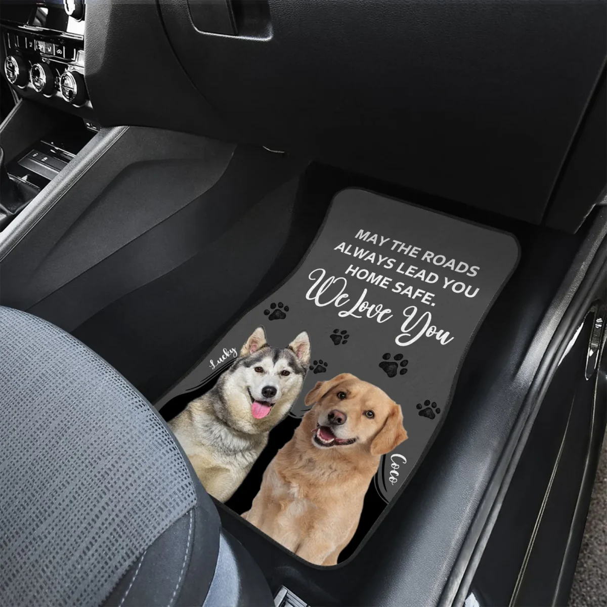 custom dog photo car floor mat custom message for dog mom dog dad car lovers wypqj