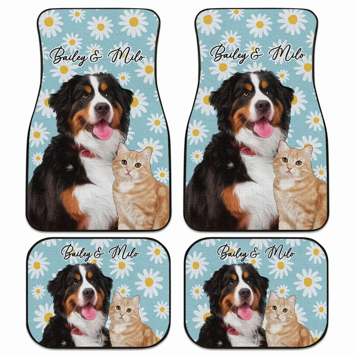 custom dog photo face car floor mat 0ytjf
