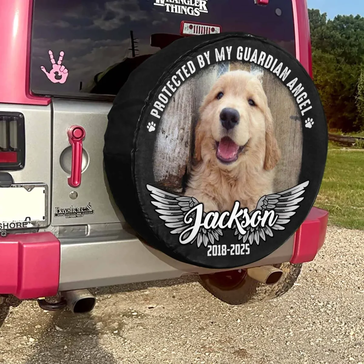 custom dog photo memorial spare tire cover vndtg
