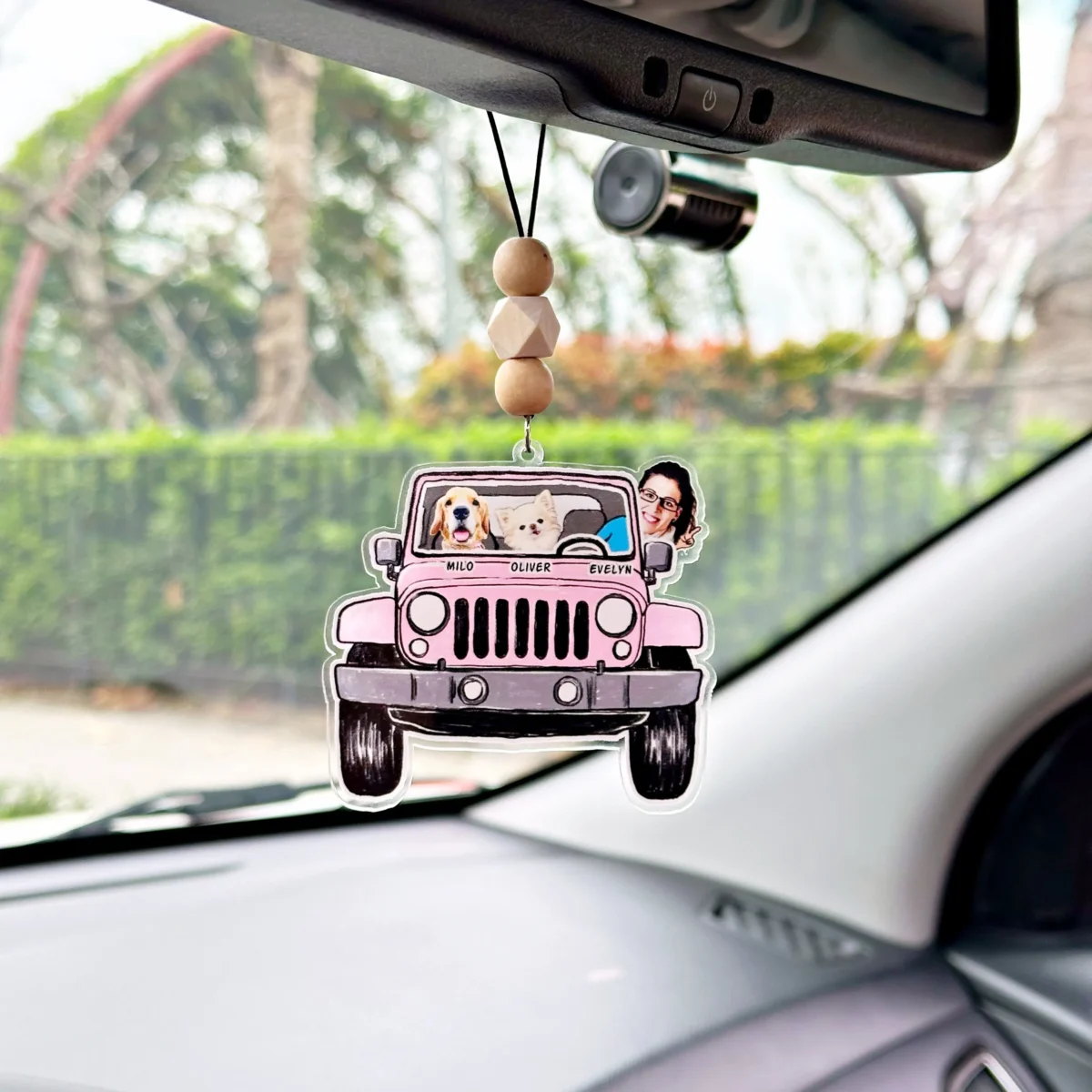 custom funny pet family kids photo jeep car ornament jcyju scaled