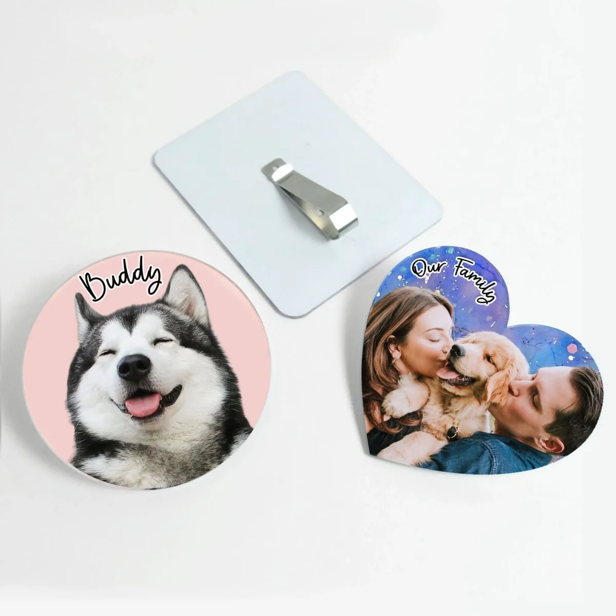 custom pet family kids photo acrylic car visor clip 7ozgz