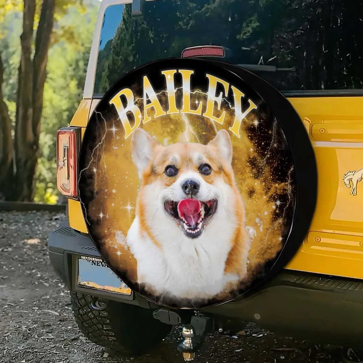 custom pet photo bootleg 90s retro spare tire cover i1jhw