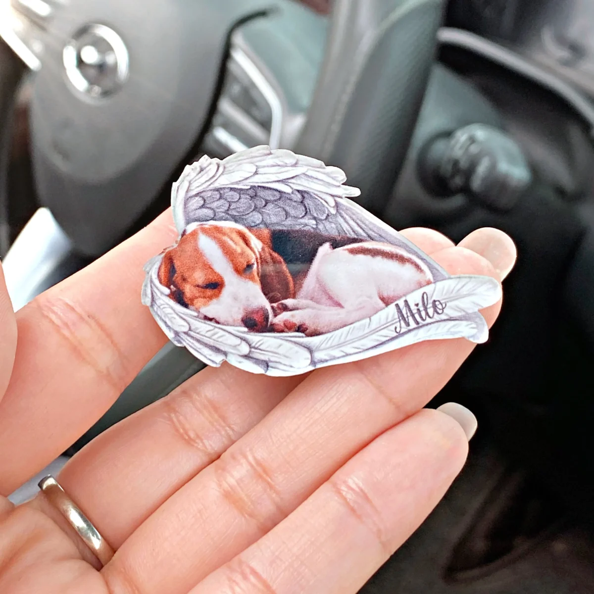 custom pets photo angel wings pet memorial car vent clip tdv4u scaled