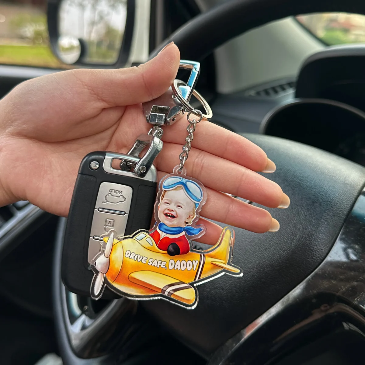 custom photo dog baby pilot keychain dog baby plane keychain e5gys scaled