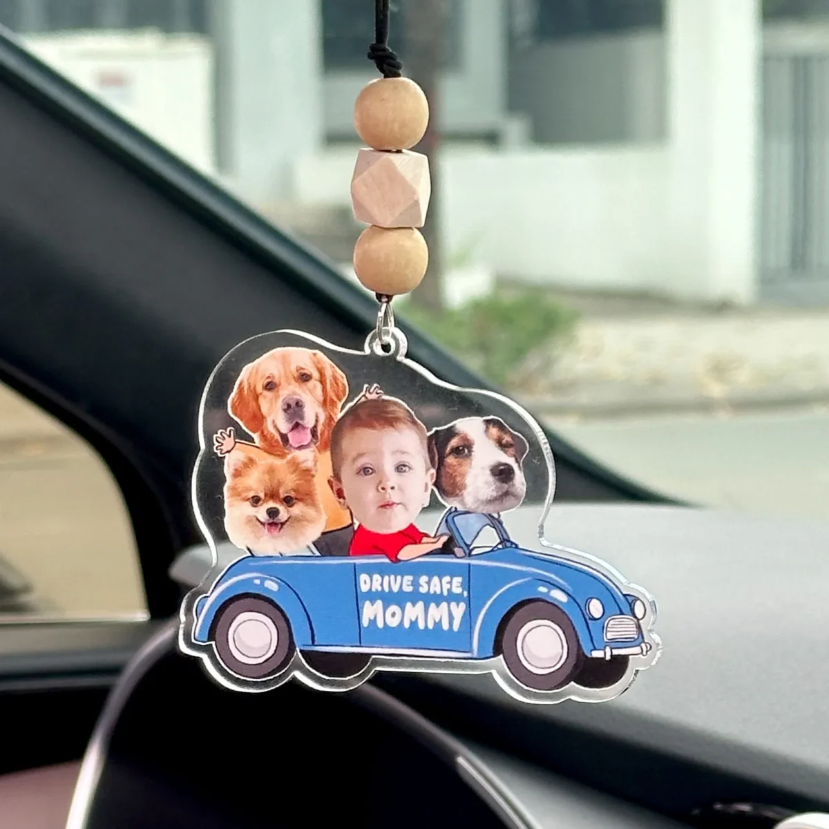 custom photo funny pet kid car ornament car hanger car charm mbpao