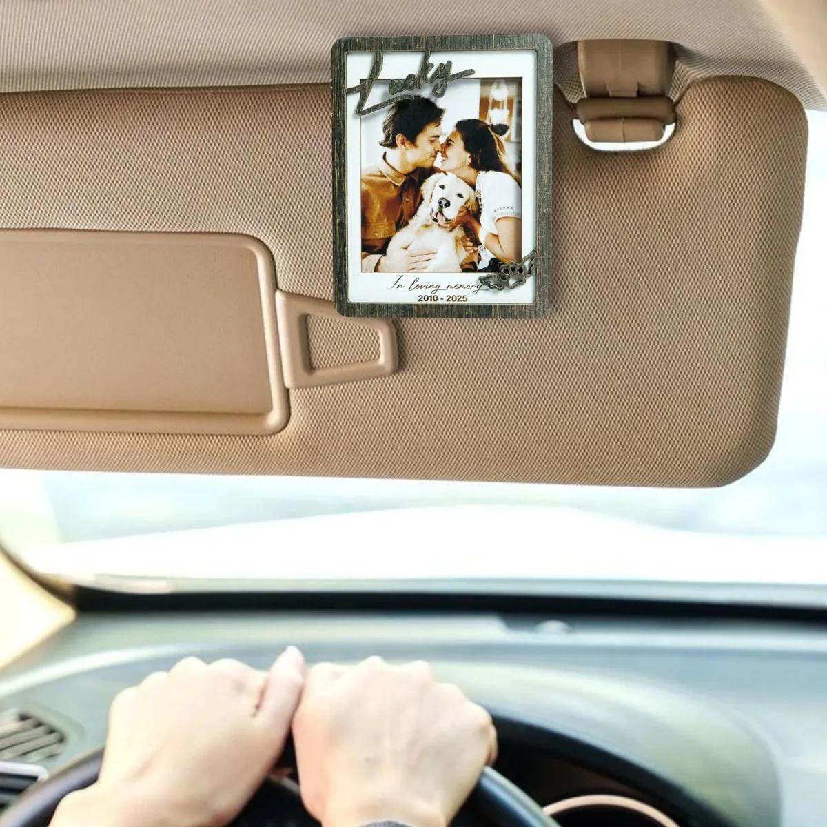 custom photo in loving memory car visor clip dog pet lovers hjw9m