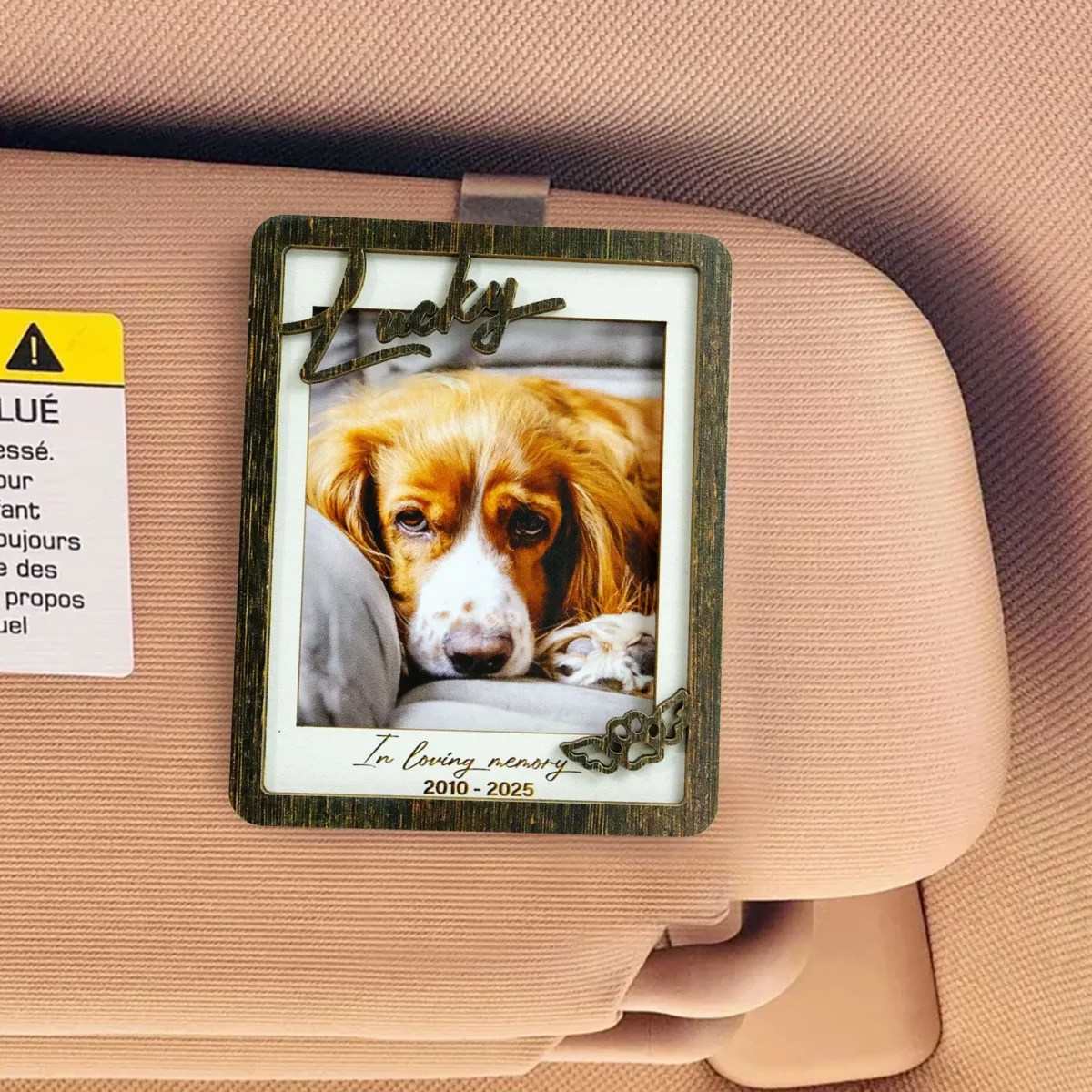 custom photo in loving memory car visor clip dog pet lovers ipg6a