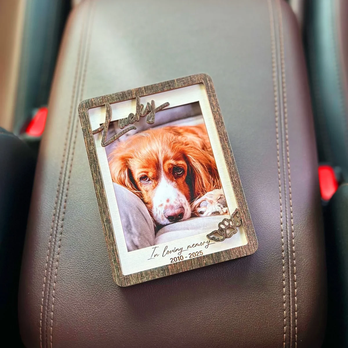 custom photo in loving memory car visor clip dog pet lovers zwgmt