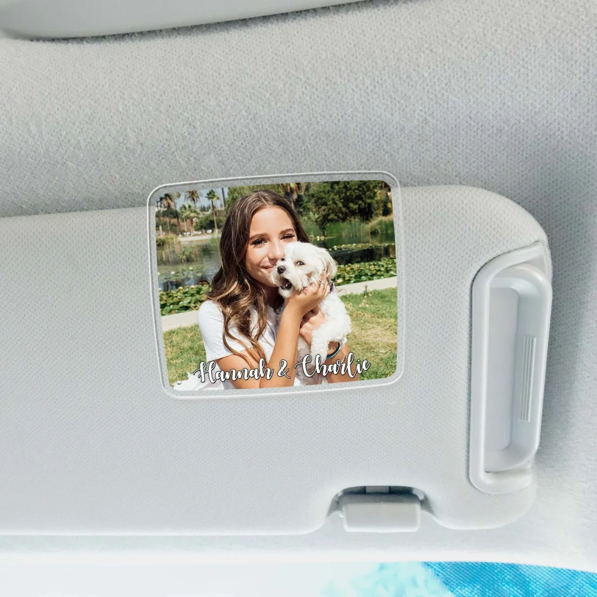 custom photo shape car visor clip lhqqa