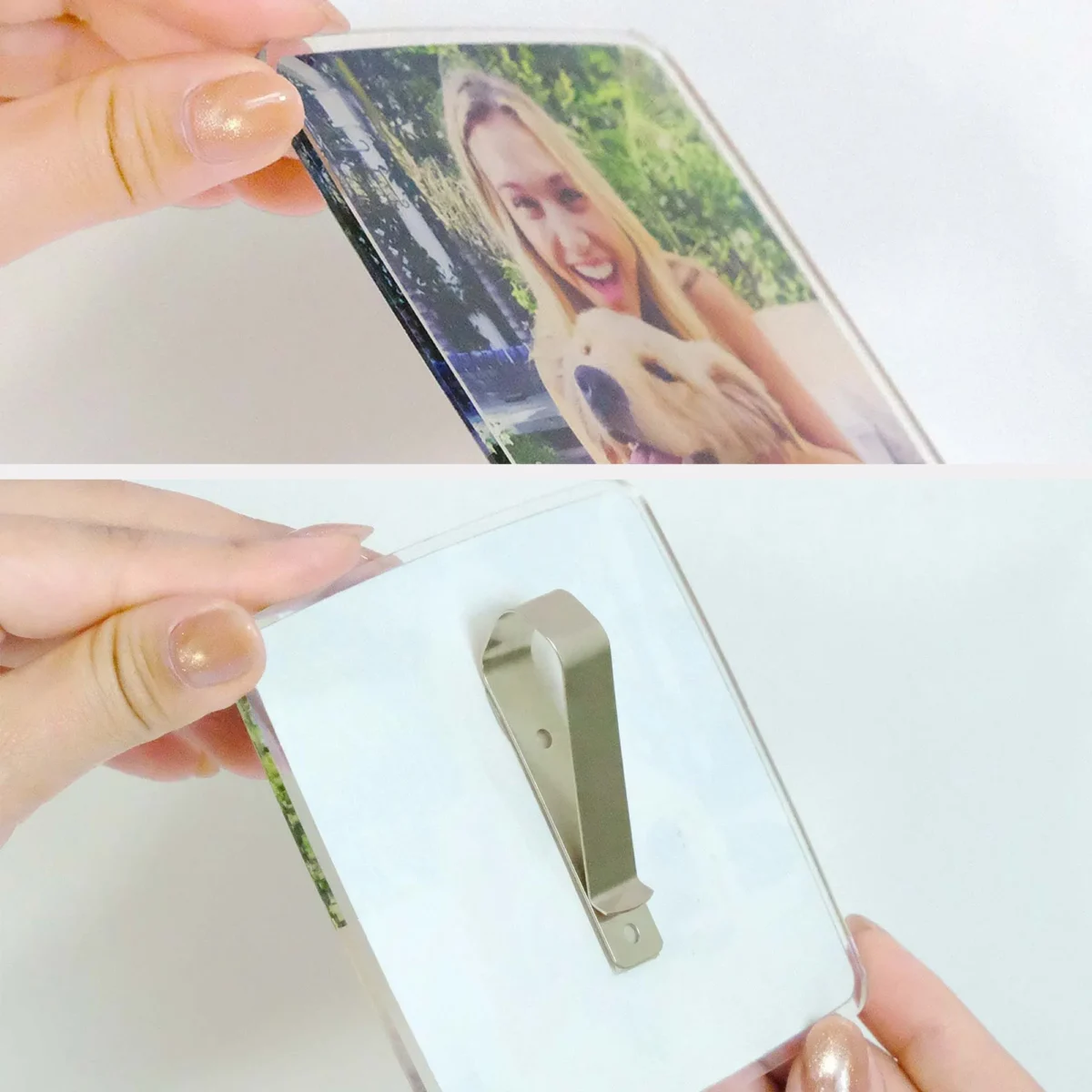 custom photo shape car visor clip pbwhn