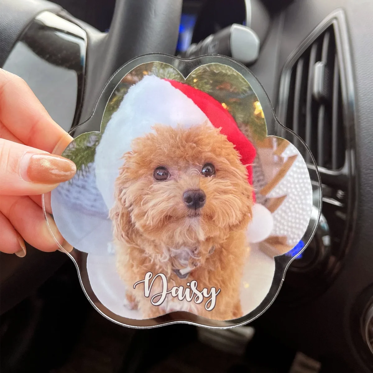 custom photo shape car visor clip