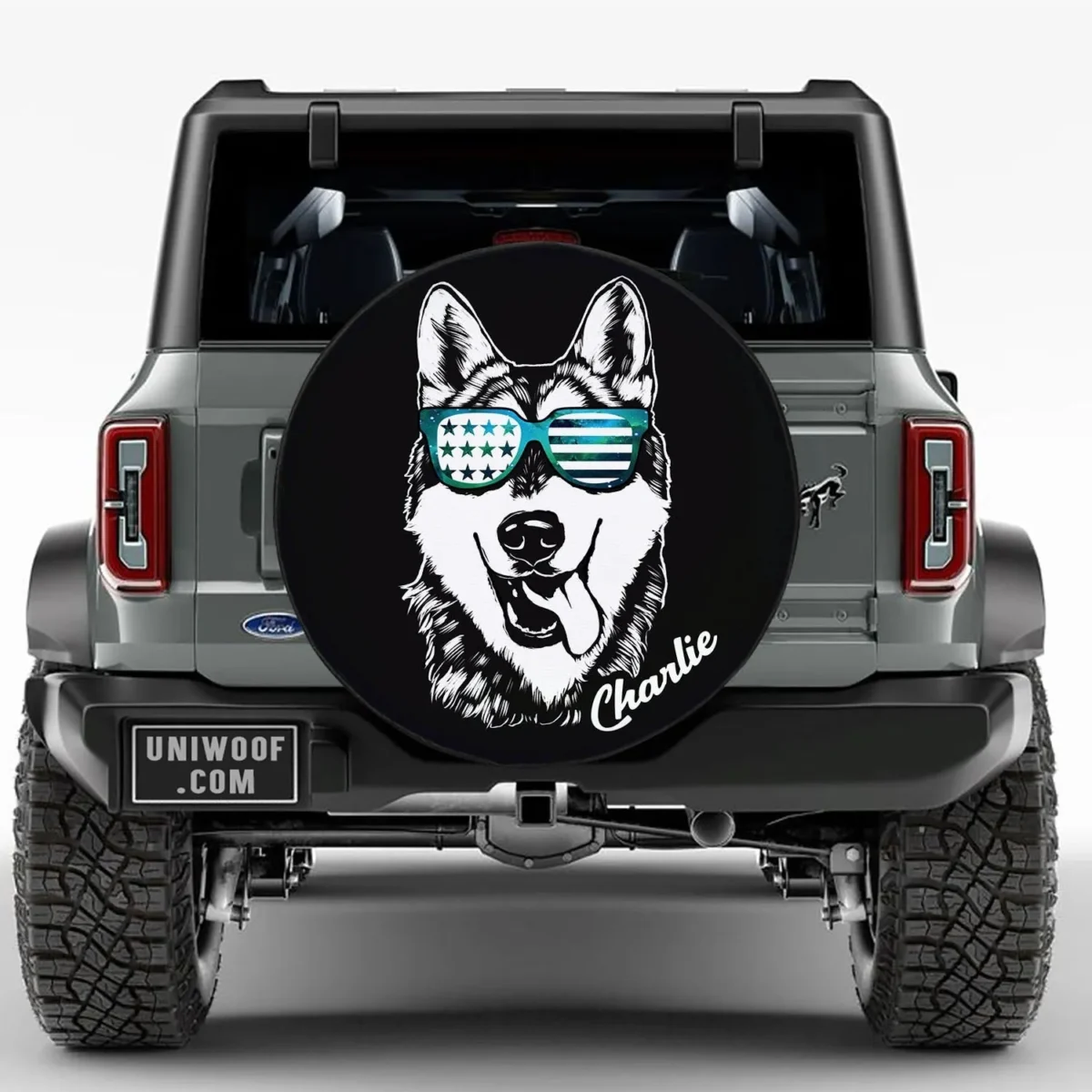 custom proud patriotic dog photo spare tire cover 1ogl3