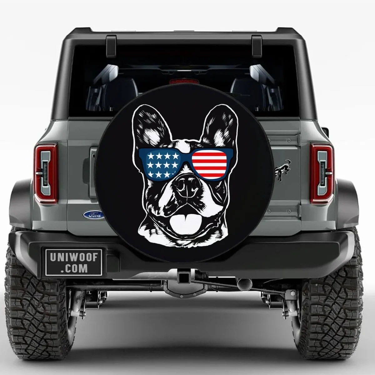 custom proud patriotic dog photo spare tire cover mcwy6