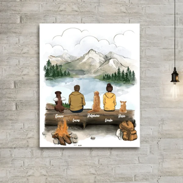 Custom Dog Canvas Print Wall Art - Gifts For Dog Lovers - Hiking Mountain Canvas Prints
