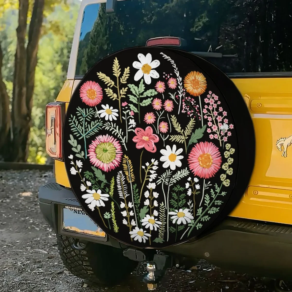 elegant floral fixed design spare tire cover a thoughtful gift for her qstro