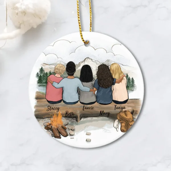 Personalized best friend Christmas gift ideas Ceramic Ornament