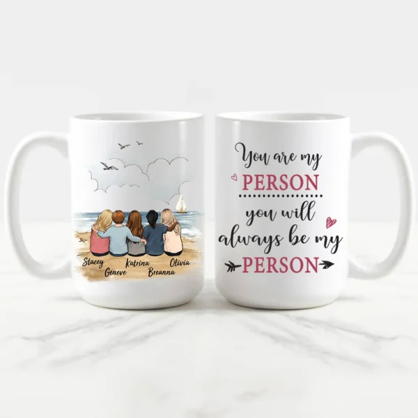 Personalized Best Friend Cup - Bestie Mug, Birthday Gifts For Besties - A Novsend Original Gift