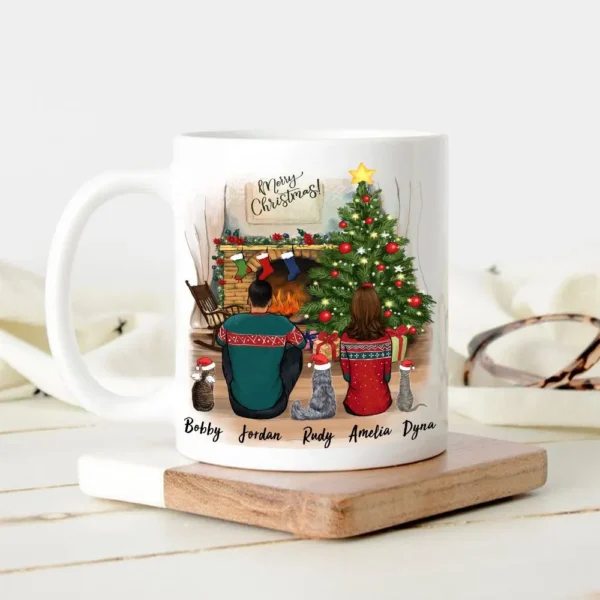 Personalized Cat & Owner, Cat & Couple - Gifts For Cat Dad Mom, Christmas Gifts - A Novsend Original Gift