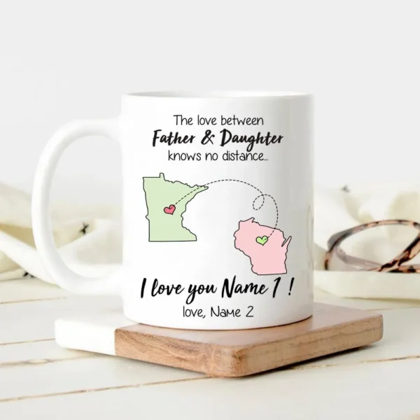 Personalized custom long distance relationship gift ideas coffee mug - A Novsend Original Gift