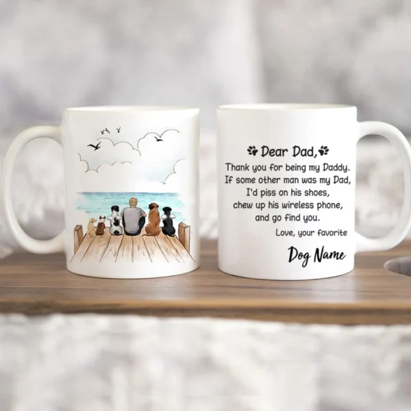 Personalized dear dog cat dad mom coffee mug - A Novsend Original Gift