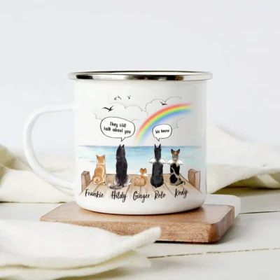 Home NovSend 24 personalized dog memorial gifts rainbow bridge campfire mug they still talk about you conversation wooden dock 8debq