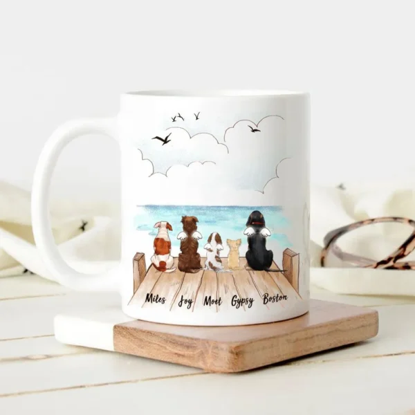 Personalized dog mug gifts for dog lovers - Wooden Dock - A Novsend Original Gift