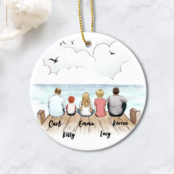 Personalized family Christmas Ceramic Ornaments gifts for the whole family