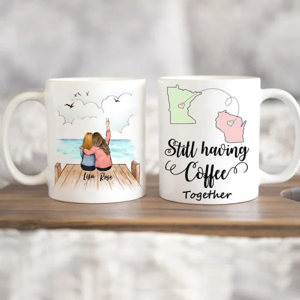 Personalized Friend Coffee Mug - Long Distance Relationship - A Novsend Original Gift