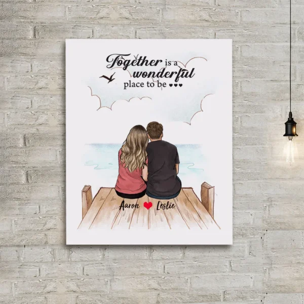 Personalized Gifts For Him For Her - Couple - Canvas Print - Wall Art