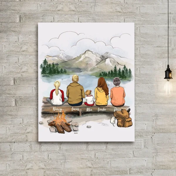 Personalized gifts for the whole family Canvas Print Wall Art - Mountain - Hiking