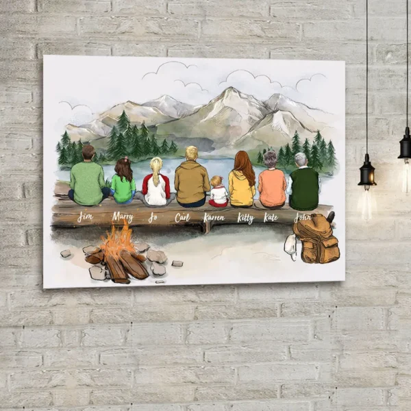 Personalized gifts for the whole family Canvas Print Wall Art - Mountain - Hiking