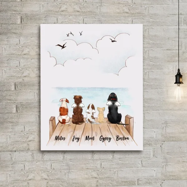 Pet Canvas - Personalized Dog Lover Woodeen Dock Canvas Print Wall Art