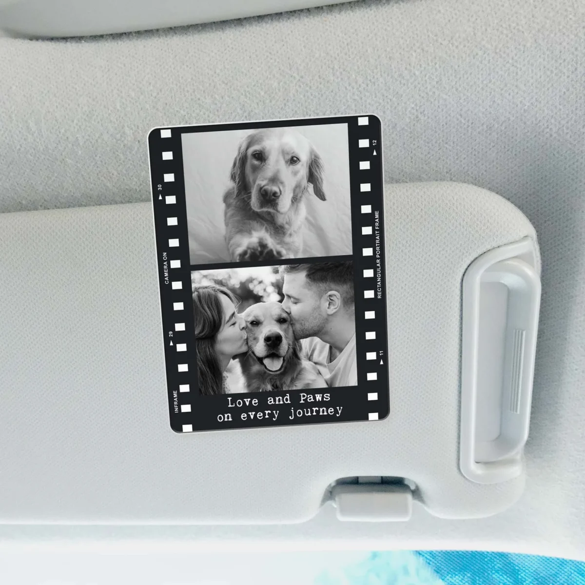 polaroid custom photo car visor clip