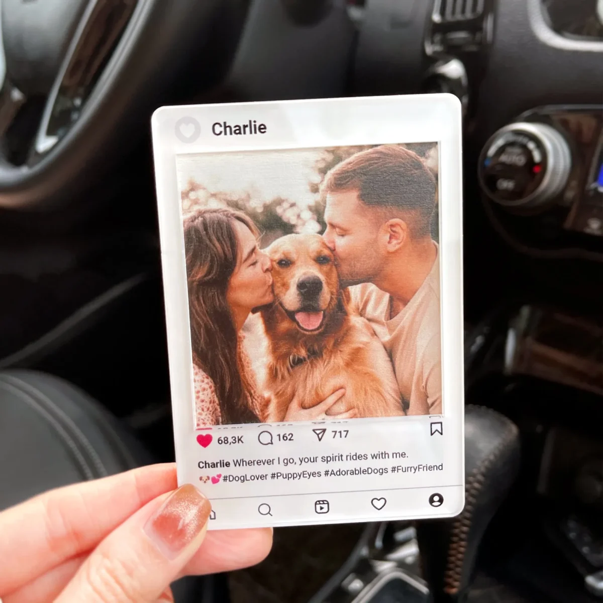 social media custom photo car visor clip