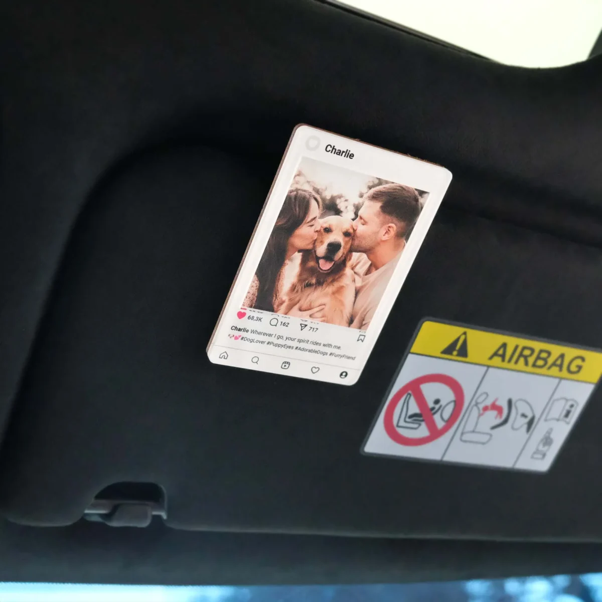 social media custom photo car visor clip wuj10
