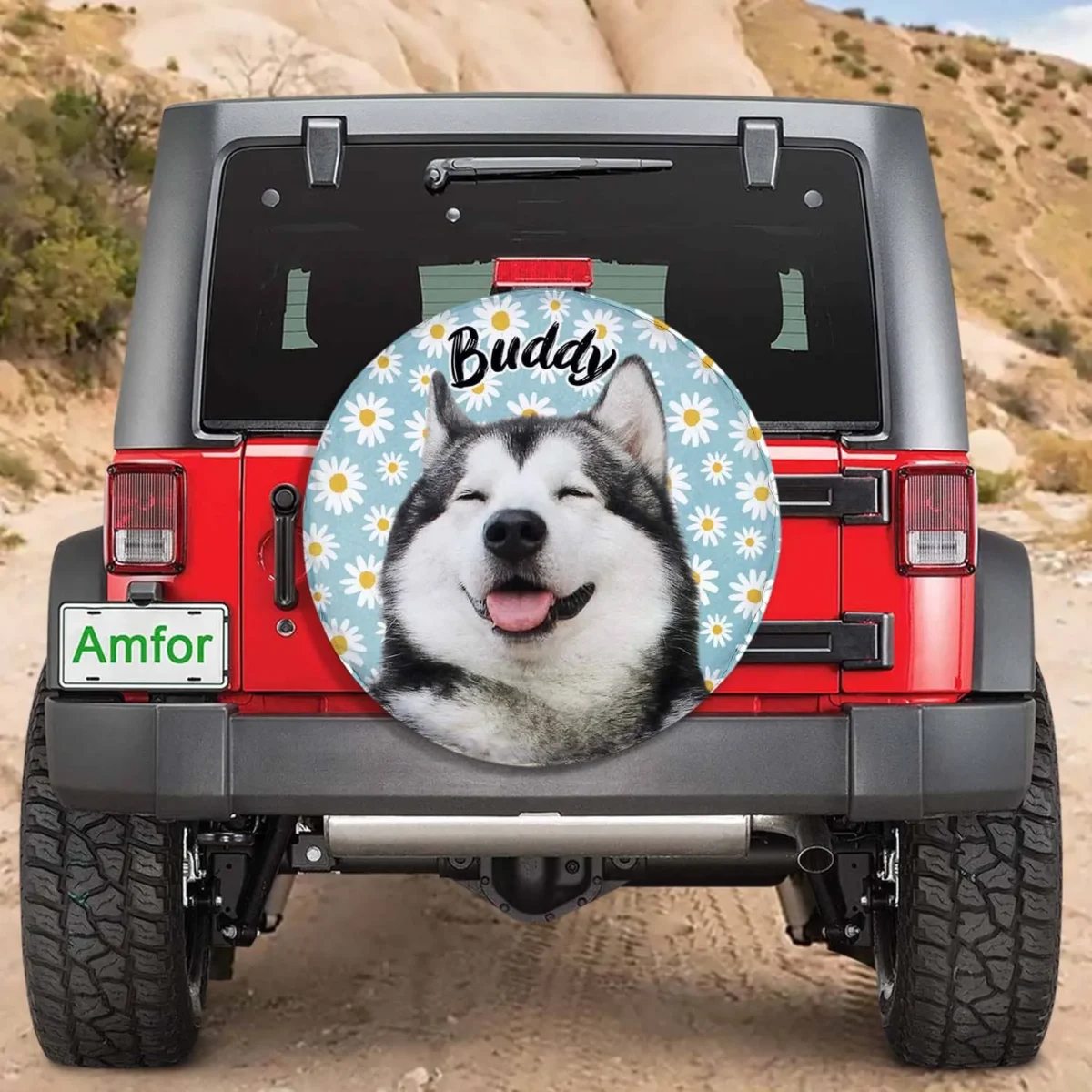 summer spare tire cover custom dog photo bzroy