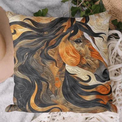 Home NovSend 6 abstract horse quilted pillow case christmas gifts for horse owners dqyfb