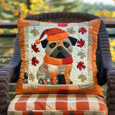 Home NovSend 8 adorable baby pugs quilted pillow case xmas presents for pug lovers for him her 9hhap